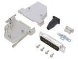 Conector D-Sub HD 44-Pin Tată Unghi 45&deg; Lipire Pe Cablu Gold Flash