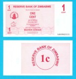 Zimbabwe (p#33) 1 Cent 2006 aUNC+ 'Banca de rezervă' serie: AA0842111; (ROG CITITI DETALIILE!)