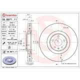 Set disc frana Audi A6 Allroad C7 12-18, A6 C7 10-18, A6 C7 Avant 11-18, A7 Sportback 10-18, A8 D4 09-18, Fata, 356X34mm, ventilat, Brembo