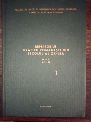 Repertoriul graficii romanesti din secolul al XX-lea, vol. II (D-K) foto