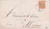 ROMANIA - 1875 CAROL I 25B PARIS PE SCRISOARE CRAIOVA VIENA, Nestampilat