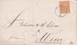 ROMANIA - 1875 CAROL I 25B PARIS PE SCRISOARE CRAIOVA VIENA, Nestampilat
