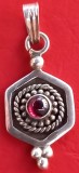 (69) PANDATIV DIN ARGINT CU RUBIN, MODEL FRUMOS, VINTAGE, INCEPUT SEC XX, 3,36 GRAME