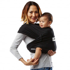 Sistem Purtare Baby K&amp;#039;tan Baby Carrier Original Cotton - Basic Black - Marimea M foto