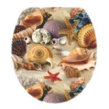 Capac pentru WC cu burete, Scoici, KY5173, 400 x 360 mm
