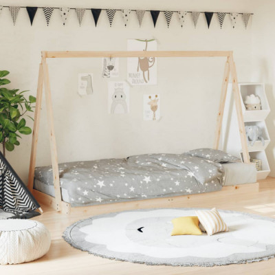 vidaXL Cadru pat pentru copii, 90x200 cm, lemn masiv de pin foto