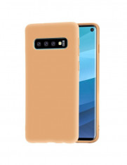 Husa Samsung S10, material moale tpu, galben inchis, simpla ultra-subtire foto