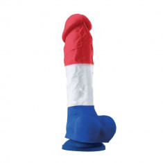 Dildo Clasic Colours Pleasures, Tricolor, 20 cm