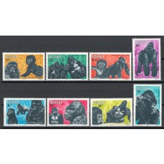 Rwanda 1983 Mi 1242/49 MNH - Gorile, fauna, maimute