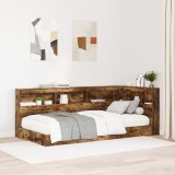 vidaXL Tăblie de depozitare cu raft Stejar afumat 75 cm Lemn compozit
