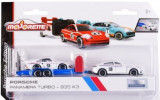 Set 2 masinute si remorca - Porsche Panamera | Majorette