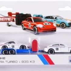 Set 2 masinute si remorca - Porsche Panamera | Majorette