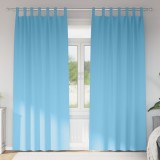 vidaXL Perdele 2 pcs Albastru deschis 245 x 140 cm Poliester