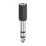 Adaptor, HAMA, Mufa mama de 3.5 mm - mufa tata de 6.3 mm, Negru/Argintiu