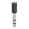 Adaptor, HAMA, Mufa mama de 3.5 mm - mufa tata de 6.3 mm, Negru/Argintiu
