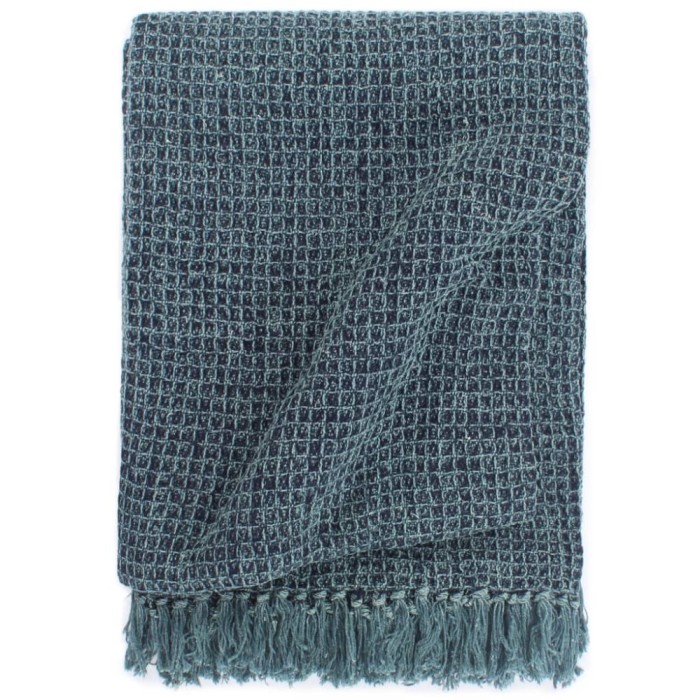 vidaXL Pătură decorativă, albastru indigo, 125 x 150 cm, bumbac