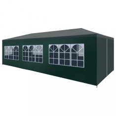 vidaXL Cort de petrecere, verde, 3 x 9 m