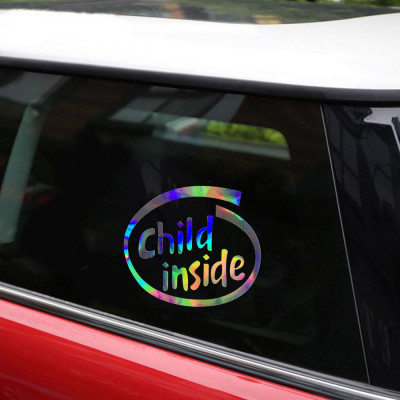 Autocolant Mașină Child Inside 14x13cm 1190607 foto