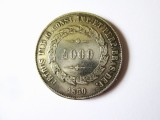 Cumpara ieftin Rara! Brazilia 1000 Reis 1850(an rar) argint .917 cu patina frumoasa la cel mai mic pret,regele Pedro II,diametrul=30 mm,pret catalog=290 $