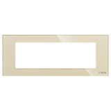 Rama Luxion Italian LXI-GF006G, 6 module auriu pentru priza/intrerupator