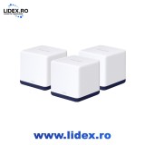 Sistem Wi-Fi Mesh MERCUSYS Halo H50G AC1900, Dual-Band 600 + 1300 Mbps, 3 buc, alb