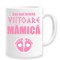 Cana alba personalizata &quot;Cea mai fericita viitoare mamica&quot;, INOVATIX&reg;. 330ml