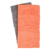 Set Lavete Microfibre, Model Universal, Culoare Portocaliu și Gri, Dimensiune 35x35cm, 2 Bucăți, Oem