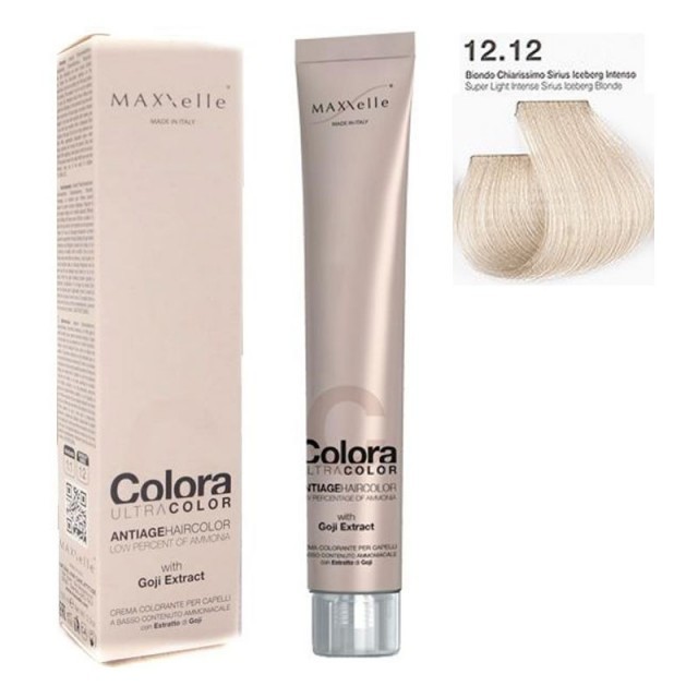 Blond Ultra Deschis Argintiu Glacial 12.12 Vopsea Colora MaXXelle cu extract de Goji 100 ML