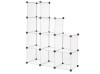 Raft Pantofi Dibea 9 Compartimente, Organizator Modular, Plastic Transparent 30x30x30cm, Max 10kg/Compartiment - RESIGILAT