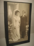5025-Foto CDV nunta veche anii 1900.