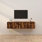 Cumpara ieftin Dulapuri TV montate pe perete 3 buc stejar afumat, 57x34,5x40cm