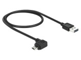 Cablu USB 2.0 aurit 0,5m, 24AWG, viteză 480Mbps