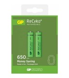 Duo GP R03/AAA GP ReCyko+ 650 Series 650mAh Reincarcabil-Conținutul pachetului 1x Blister, G&amp;P