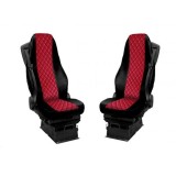 Huse pentru Volvo FH 2016-2020 EURO 6 Camioane Negru Rosu Piele