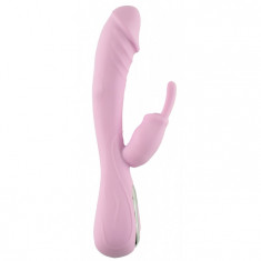 Vibrator Rabbit Jessy 30 Moduri Vibratii USB Silicon Roz 20 cm foto