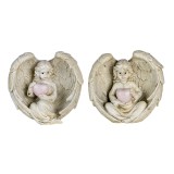 Cumpara ieftin Set 2 figurine polirasina gri Ingeri 10x6x10 cm