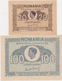 ROMANIA 20, 100 LEI 1945 UNC