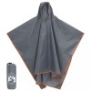 VidaXL Poncho ploaie cu glugă design 2 &icirc;n 1 gri/portocaliu 223x145 cm 4004199