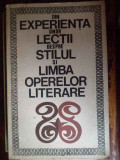 Din Experienta Unor Lectii Despre Stilul Si Limba Operelor Li - Florian Creteanu ,300161