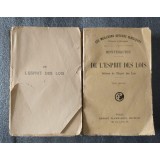 Montesquieu - De l&#039;esprit des lois (2 vol.) (Despre spiritul legilor... lb. fr.)