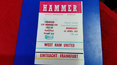 program semif. C. C. West Ham United - Eintracht Frankfurt foto