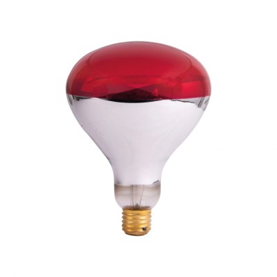 Bec Infrarosu R125 150W E27 Rosu foto