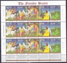 DB1 Pictura Palau Animale Magar Vaca Oaie Camila Craciun 1992 MS MNH