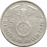 Q089 GERMANIA NAZISTA 5 MARCI REICHS MARK 1936 A ARGINT EF, Europa