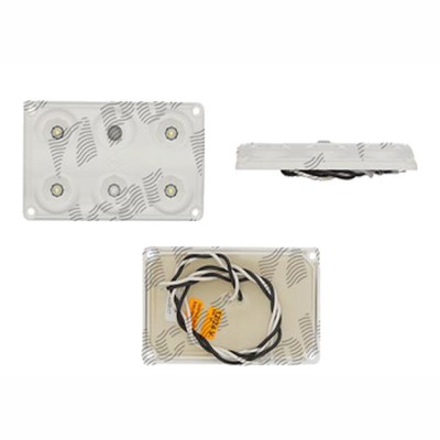 Lampa interioara cu leduri, 12/24V; cu comutator; cu mod de iluminare pe timp de noapte, culoare rosie; dreptunghiular; LED foto