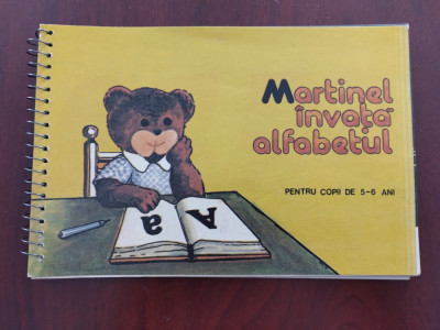 Martinel &amp;icirc;nvață alfabetul - pentru copii de 5-6 ani - 1986 - cartonată foto