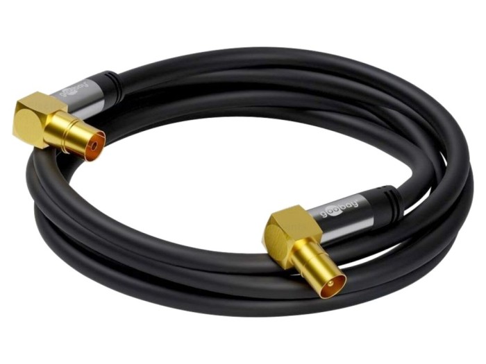 Cablu coaxial 75&Omega; 2m, negru