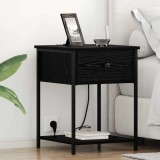 vidaXL Dulap de noapte Stejar negru 42 x 41 x 56 cm Lemn compozit