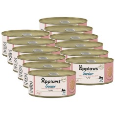 Applaws Conserva pentru pisici Senior file de ton ?i somon in aspic 12 x 70 g foto