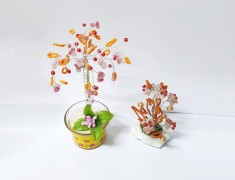 Set 2 pomisori decor din sarma si margele foto